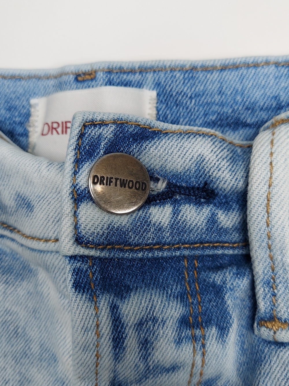 Driftwood Goldie Stardust Highwaisted Distressed Women's Denim Shorts Size W25 - Picture 8 of 10